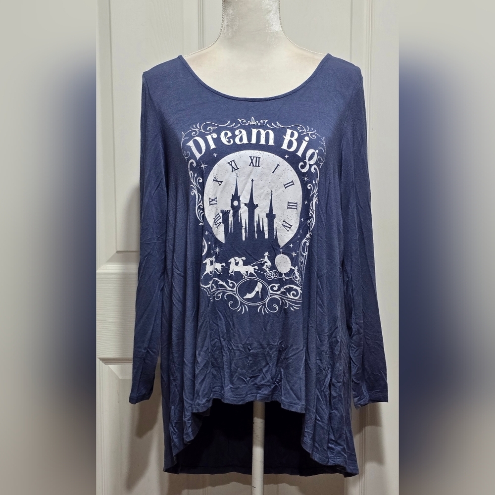 Torrid Disney Princess Cinderella Dream Big Graphic Tunic Top